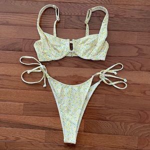 LAHANA SWIM yellow floral bikini set